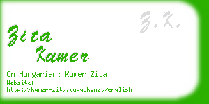 zita kumer business card
